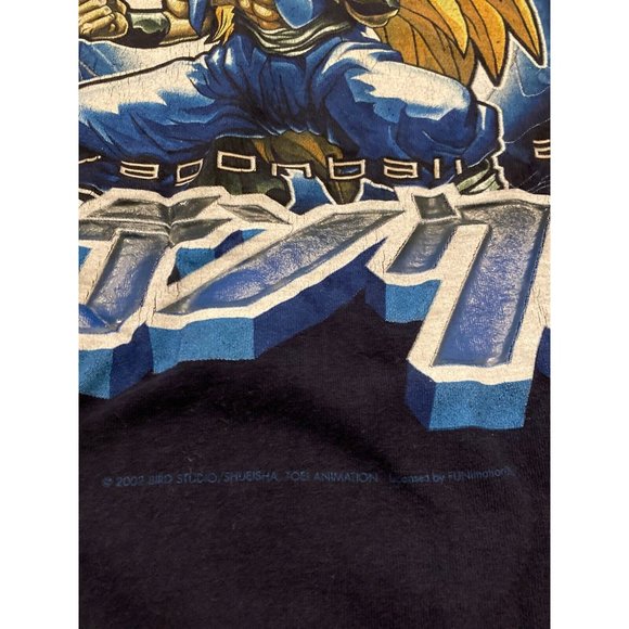 Vintage RARE 2002 Dragon Ball Z Gotenks Navy blue Graphic T-Shirt 2XL - Picture 3 of 16